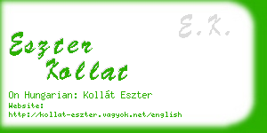 eszter kollat business card